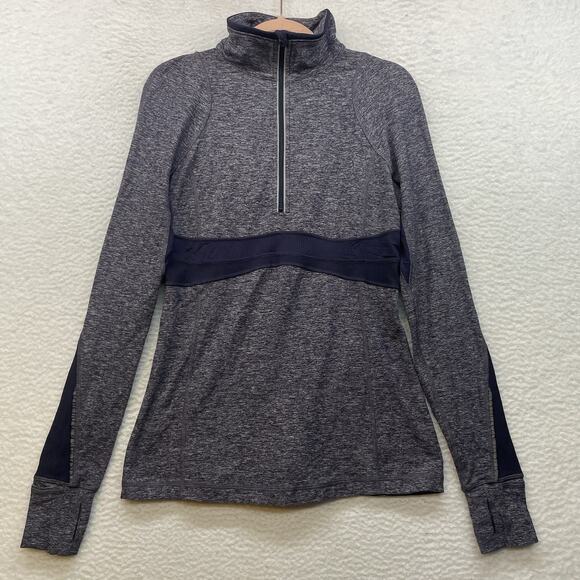 Lululemon Shirt Womens 8 Purple Run Full Tilt Half Zip Pullover Performance Gym - Picture 1 of 12